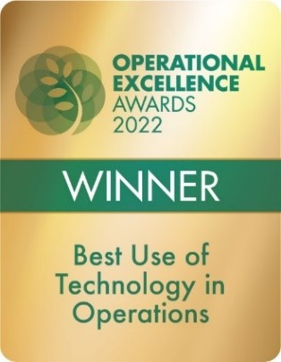 Best Use of Technology in Operations, Winner logo (Operational Excellence Awards 2022)