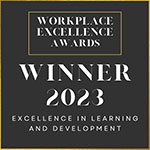 Excellence in Learning and Development at Workplace Excellence Awards 2023, winner logo